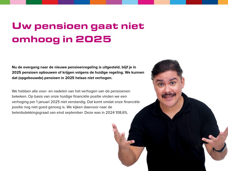 Uw pensioen gaat niet omhoog in 2025 BPFL Jouw Dag Winter 2024 gepensioneerden